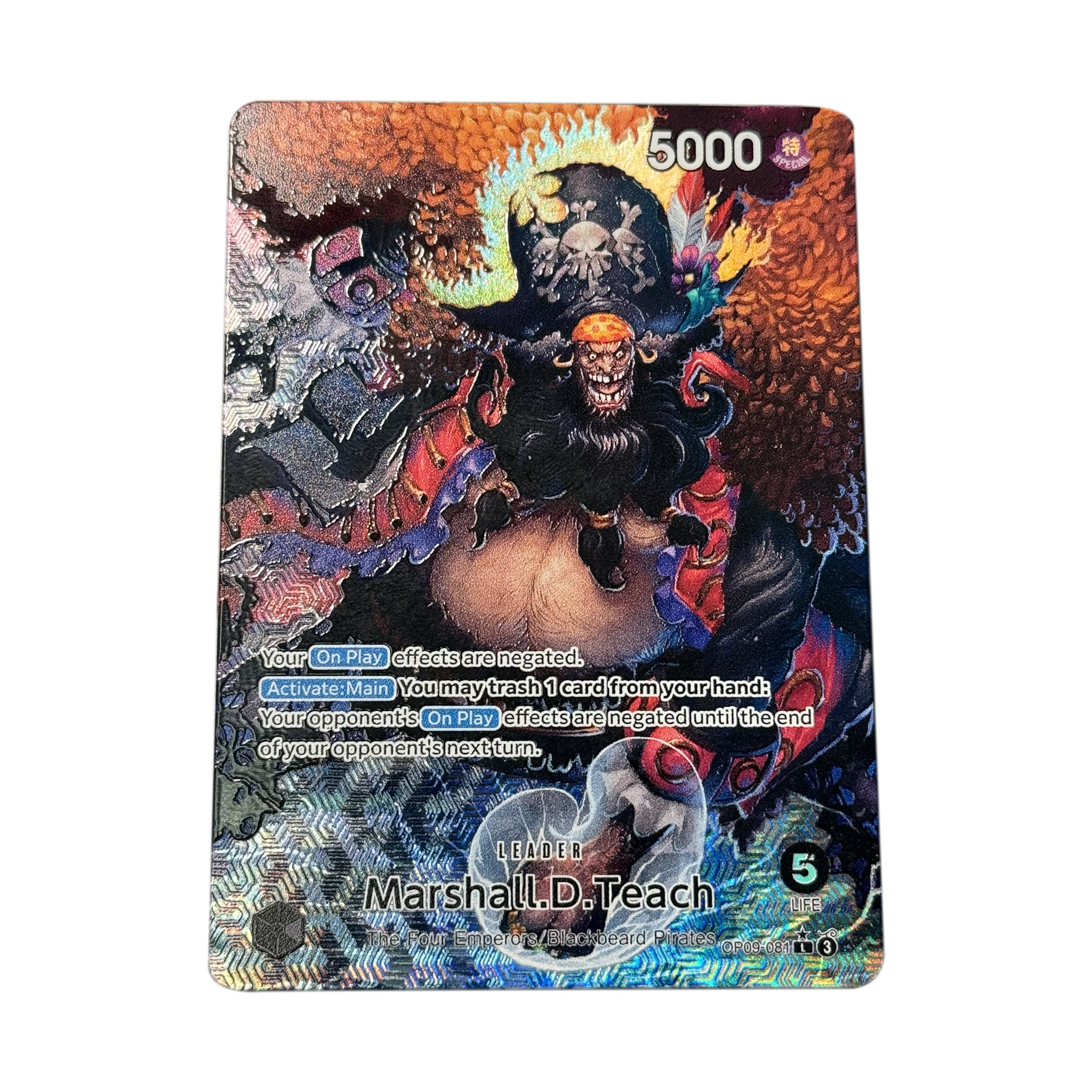 Black Beard Custom Art Leader Card